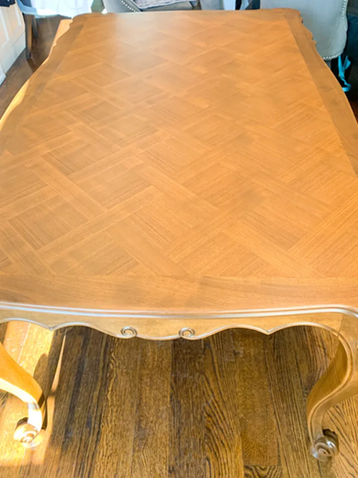 Dining Room Table Refinishing, after refinishing