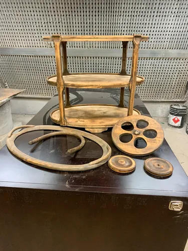 Antique serving cart, stripped